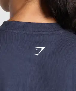 Kettlebell Cutie Cropped Sweatshirt(Heavy Blue,XXS)