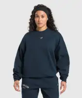 Lifting Club Oversized Sweatshirt(Navy,XXS)
