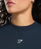 Lifting Club Oversized Sweatshirt(Navy,XXS)