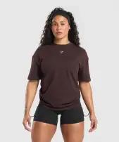 Lifting Club Oversized T-Shirt(Heritage Brown,XXS)