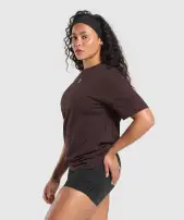 Lifting Club Oversized T-Shirt(Heritage Brown,XXS)