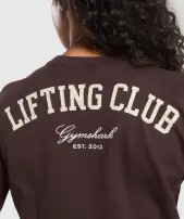 Lifting Club Oversized T-Shirt(Heritage Brown,XXS)