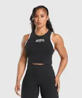 Lifting Essentials Cropped Tank(Black,XXS)