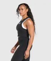 Lifting Essentials Cropped Tank(Black,XXS)