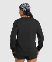 Lifting Essentials Long Sleeve Top(Black,XXS)