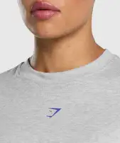 Graphic Reaper Oversized Tee(Light Grey Core Marl,XXS)