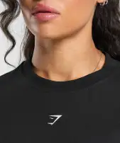 Lifting Club Graphic Oversized T-Shirt(Black,XXS)