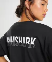 Fraction Oversized T-Shirt(Black/White,XXS)