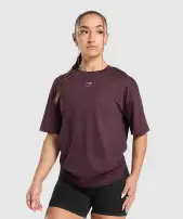Power Oversized T-Shirt(Depth Purple,XXS)