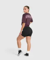 Power Oversized T-Shirt(Depth Purple,XXS)