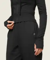 GS x Leana Deeb Hooded Midi Top(Black,XXS)