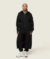 GS x Leana Deeb Oversized Longline Zip Through(Black,XXS)