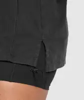 Power Oversized Long Sleeve Top(Black,XXS)