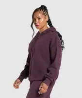 Power Oversized Zip Hoodie(Depth Purple,XXS)