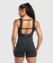 Gains Seamless All-In-One(Black,XXS)