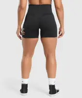 Gains Seamless Distressed Shorts(Black,XXS)