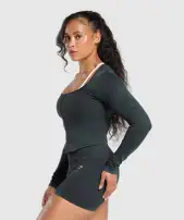 Gains Seamless Zip Up(Black,XXS)