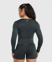 Gains Seamless Zip Up(Black,XXS)