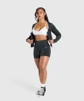 Gains Seamless Zip Up(Black,XXS)