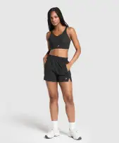 Pintuck Shorts(Black,XXS)