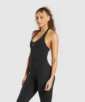 Halter Neck Cami with Shelf(Black,XXS)