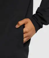 Heavyweight Cotton Long Sleeve Top(Black,XXS)