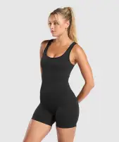 Corset Seamless Bodysuit(Black,XXS)