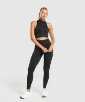 Corset Seamless Leggings(Black,XXS)