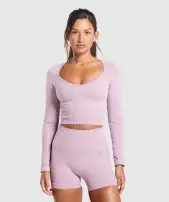 Corset Seamless Long Sleeve Top
