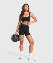 Corset Seamless Shorts(Black,XXS)