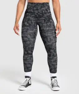 Legacy Regular Leggings(Black Print,XXS)