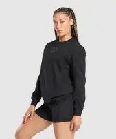 Legacy Oversized Long Sleeve Top(Black,XXS)