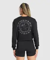Legacy Oversized Long Sleeve Top(Black,XXS)