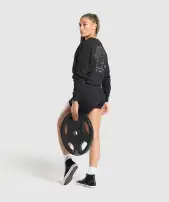 Legacy Oversized Long Sleeve Top(Black,XXS)