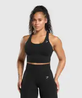 Lift Seamless Midi Tank With Shelf(Black/Black Marl,XXS)