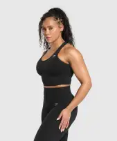Lift Seamless Midi Tank With Shelf(Black/Black Marl,XXS)