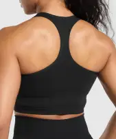 Lift Seamless Midi Tank With Shelf(Black/Black Marl,XXS)
