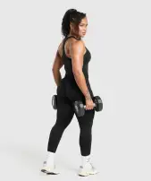 Lift Seamless Midi Tank With Shelf(Black/Black Marl,XXS)