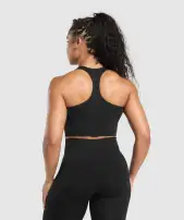 Lift Seamless Midi Tank With Shelf(Black/Black Marl,XXS)