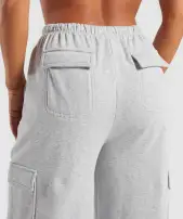 Fleece Cargo Pants(Light Grey Marl,XXS)
