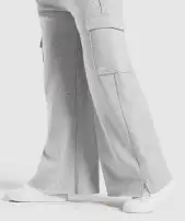 Fleece Cargo Pants(Light Grey Marl,XXS)