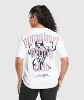 Lifting Club Graphic T-Shirt(White,XXS)