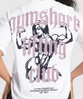 Lifting Club Graphic T-Shirt(White,XXS)