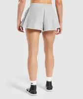 Lifting Crossover Cotton Shorts(Light Grey Marl,XXS)