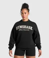 Lifting Essentials Graphic Brushed Oversized Sweatshirt(Black,XXS)