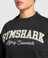 Lifting Essentials Graphic Brushed Oversized Sweatshirt(Black,XXS)