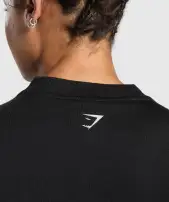 Lifting Essentials Graphic Brushed Oversized Sweatshirt(Black,XXS)