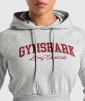 Lifting Essentials Graphic Cropped Hoodie(Light Grey Core Marl,XXS)