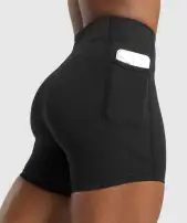 Lifting Pocket Shorts(Black,XXS)