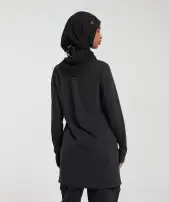Long Line Long Sleeve Top(Black,XS)